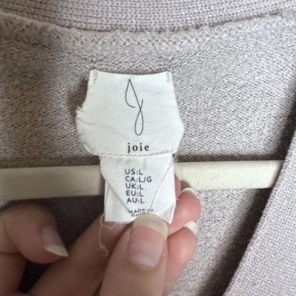 Joie Women's Cream Button Down Soft Fuzzy Cozy Ca… - image 7